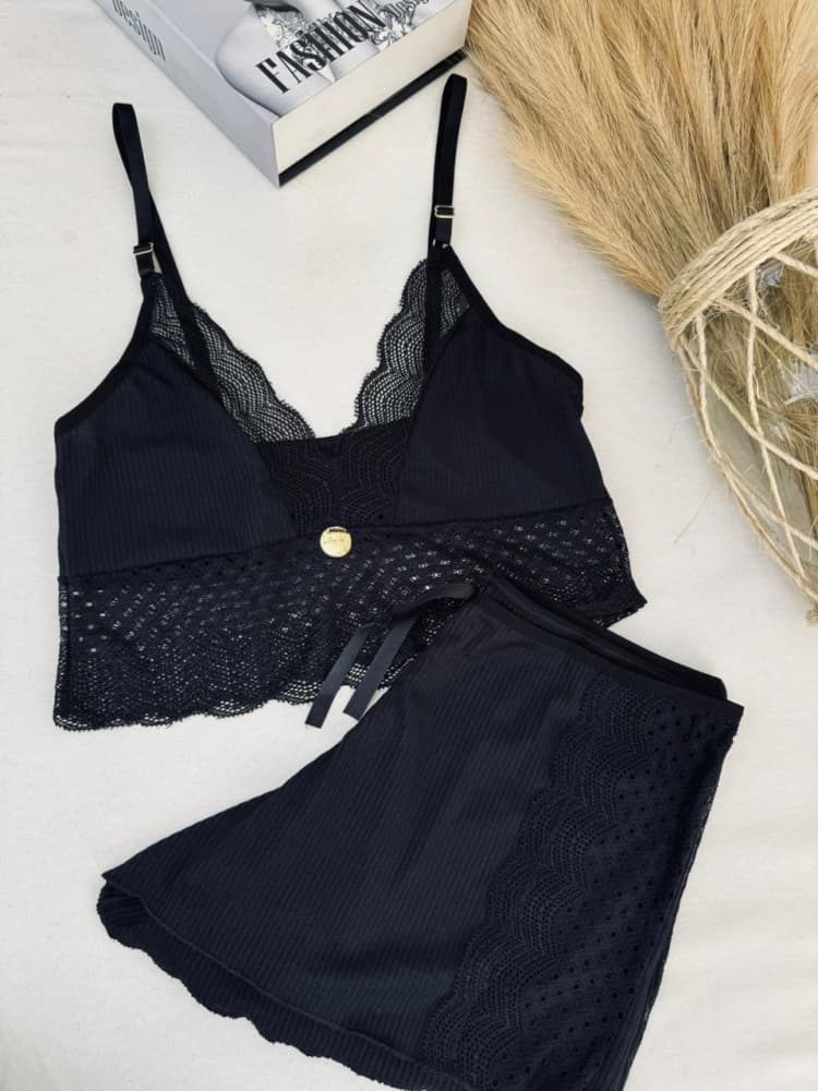 Short dool suede canelado Esmeralda 2