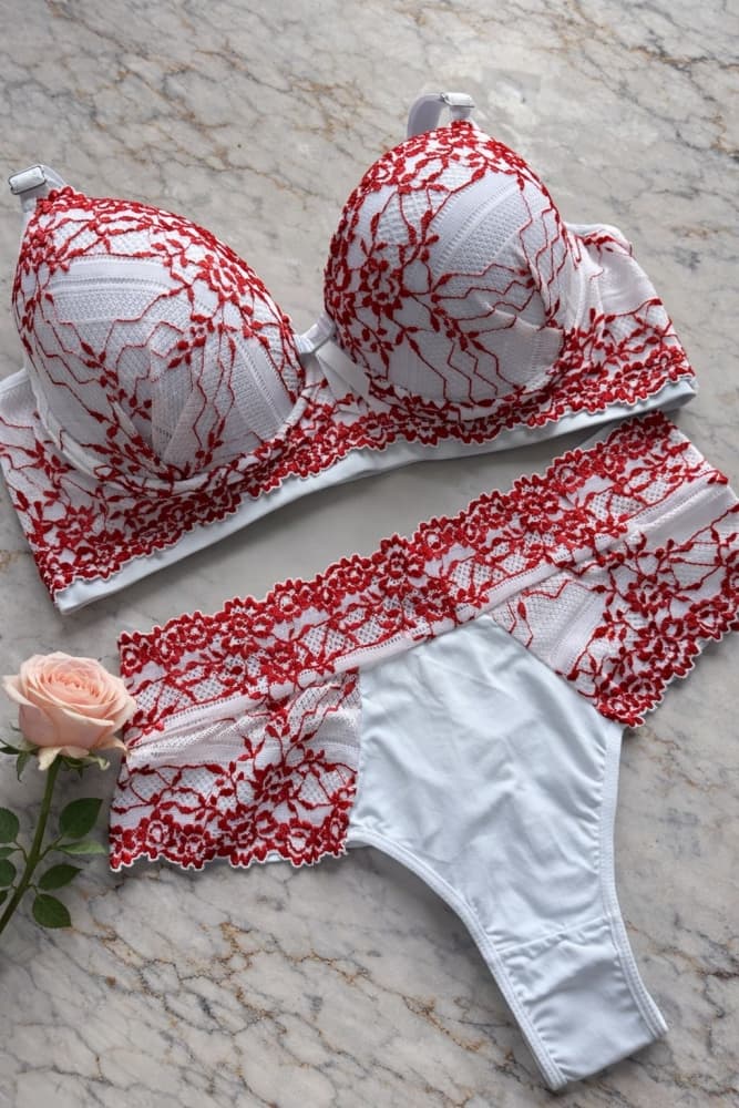 CONJUNTO PLUS SIZE JENNIFER - RENDAS BICOLOR 2