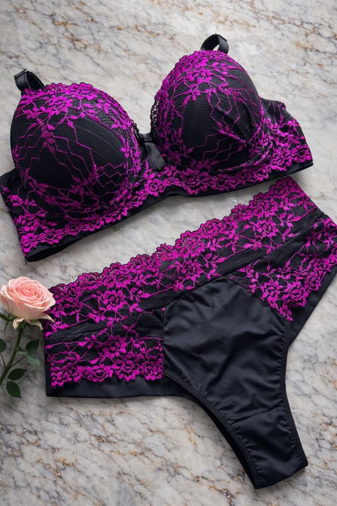 CONJUNTO PLUS SIZE JENNIFER - RENDAS BICOLOR 1