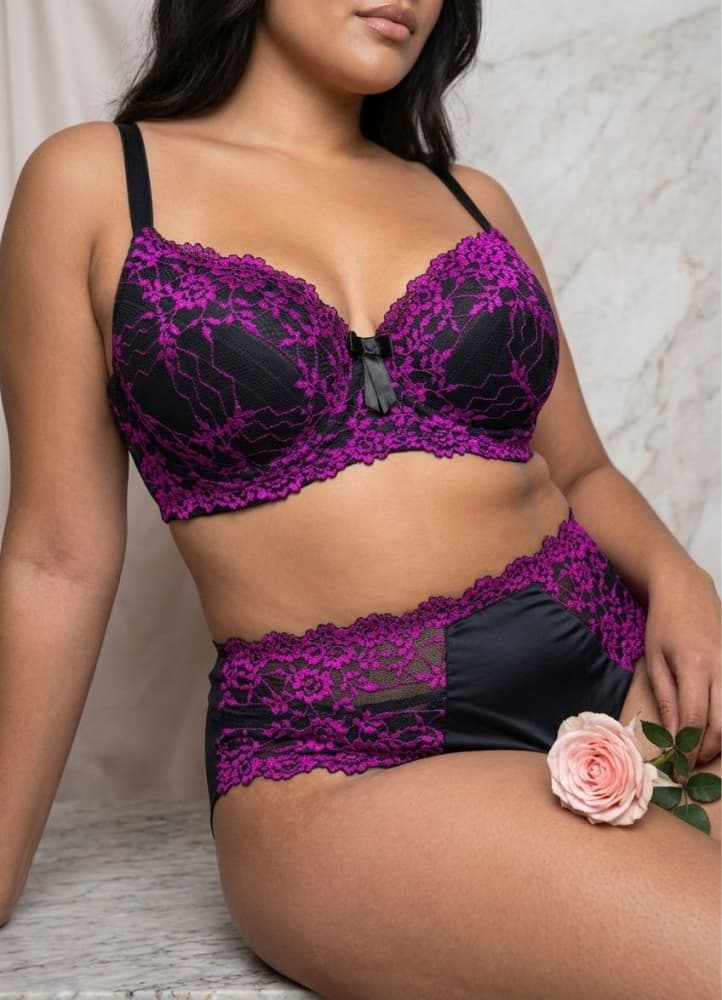 CONJUNTO PLUS SIZE JENNIFER - RENDAS BICOLOR