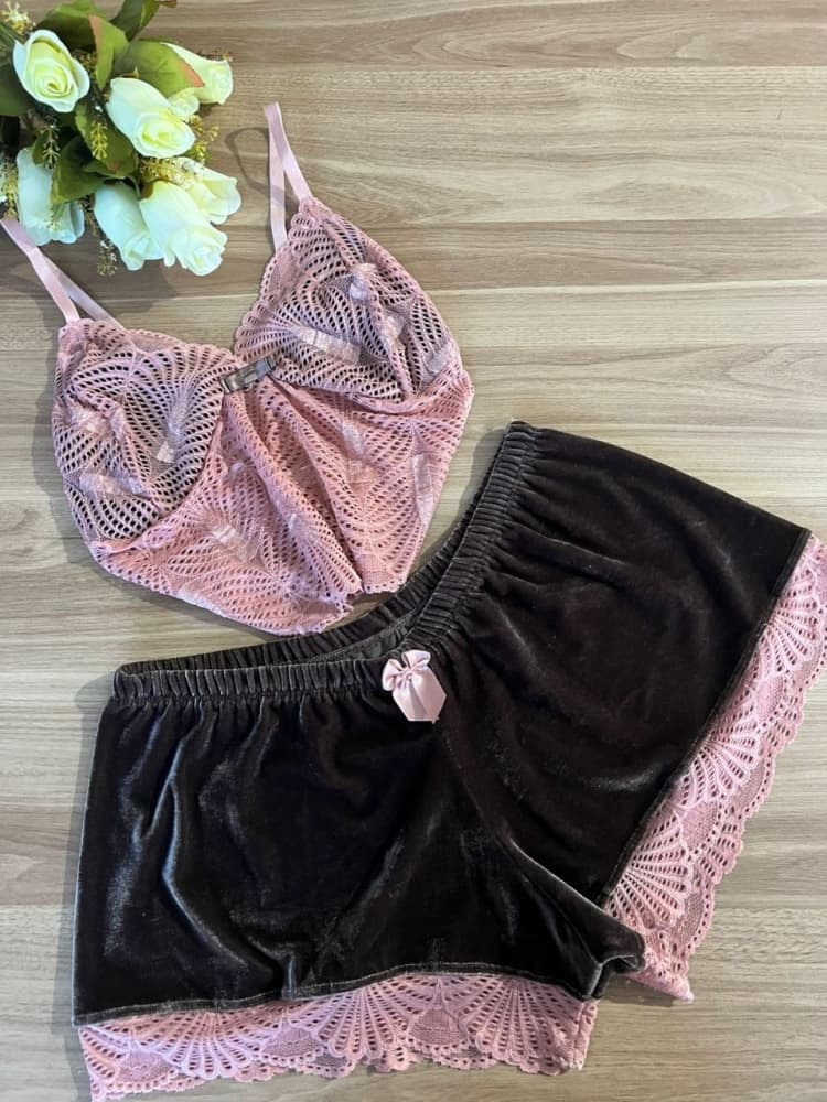 BABY DOLL VELUDO PLUS SIZE 3