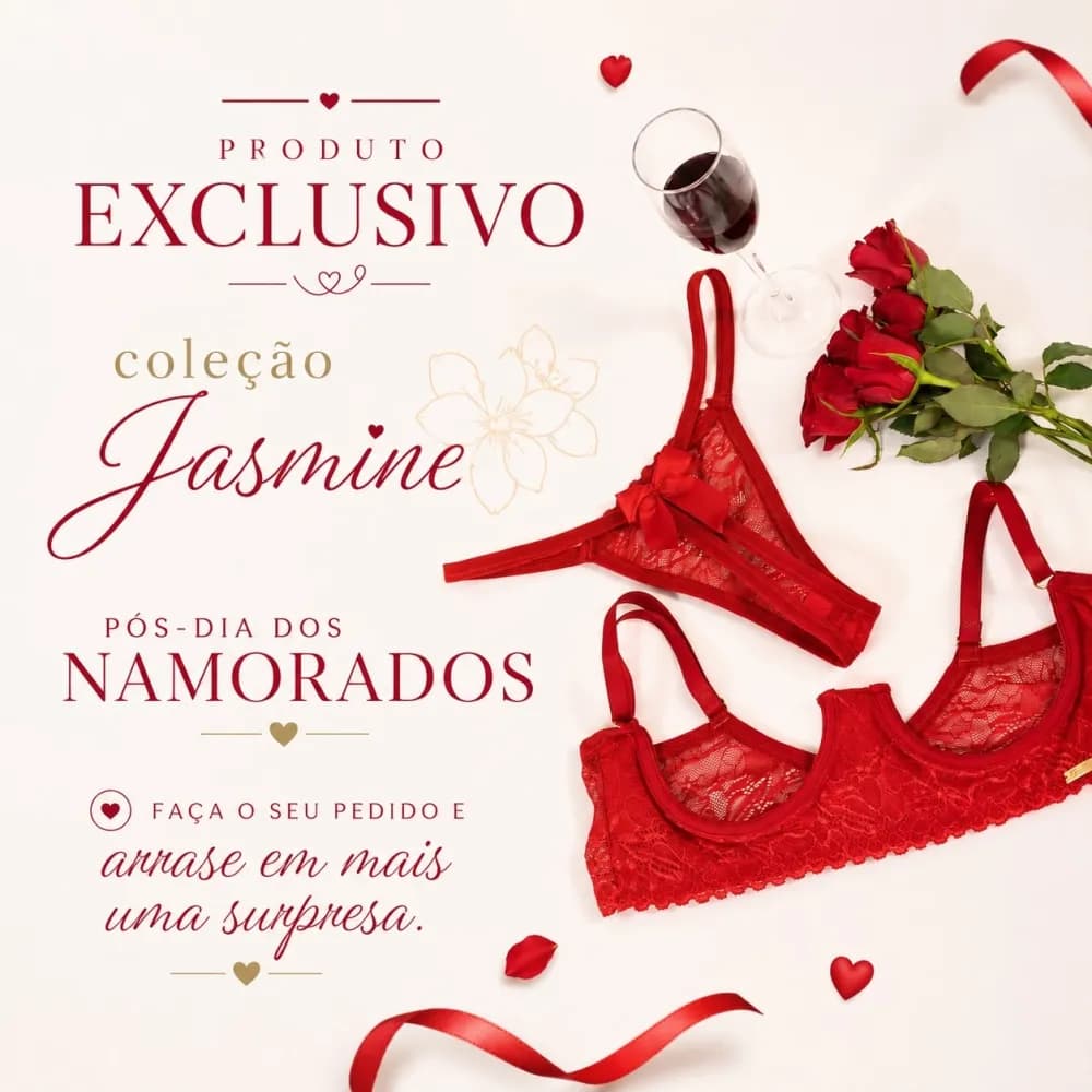 Conjunto sem Bojo Sexy com Aro Aberto Cleopatra