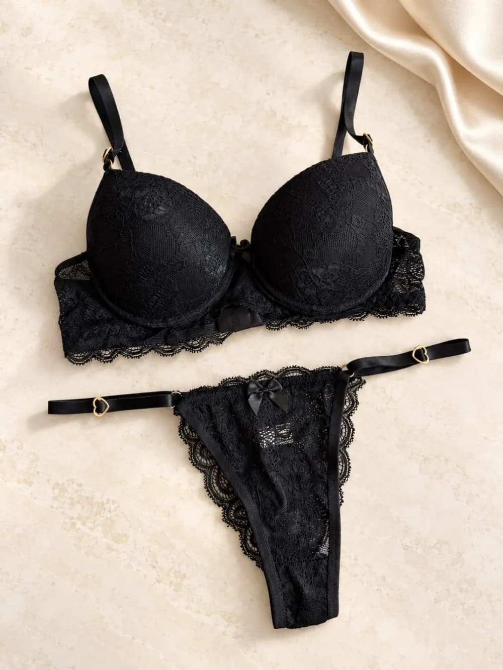 Conjunto com Bojo Rendado Marilia