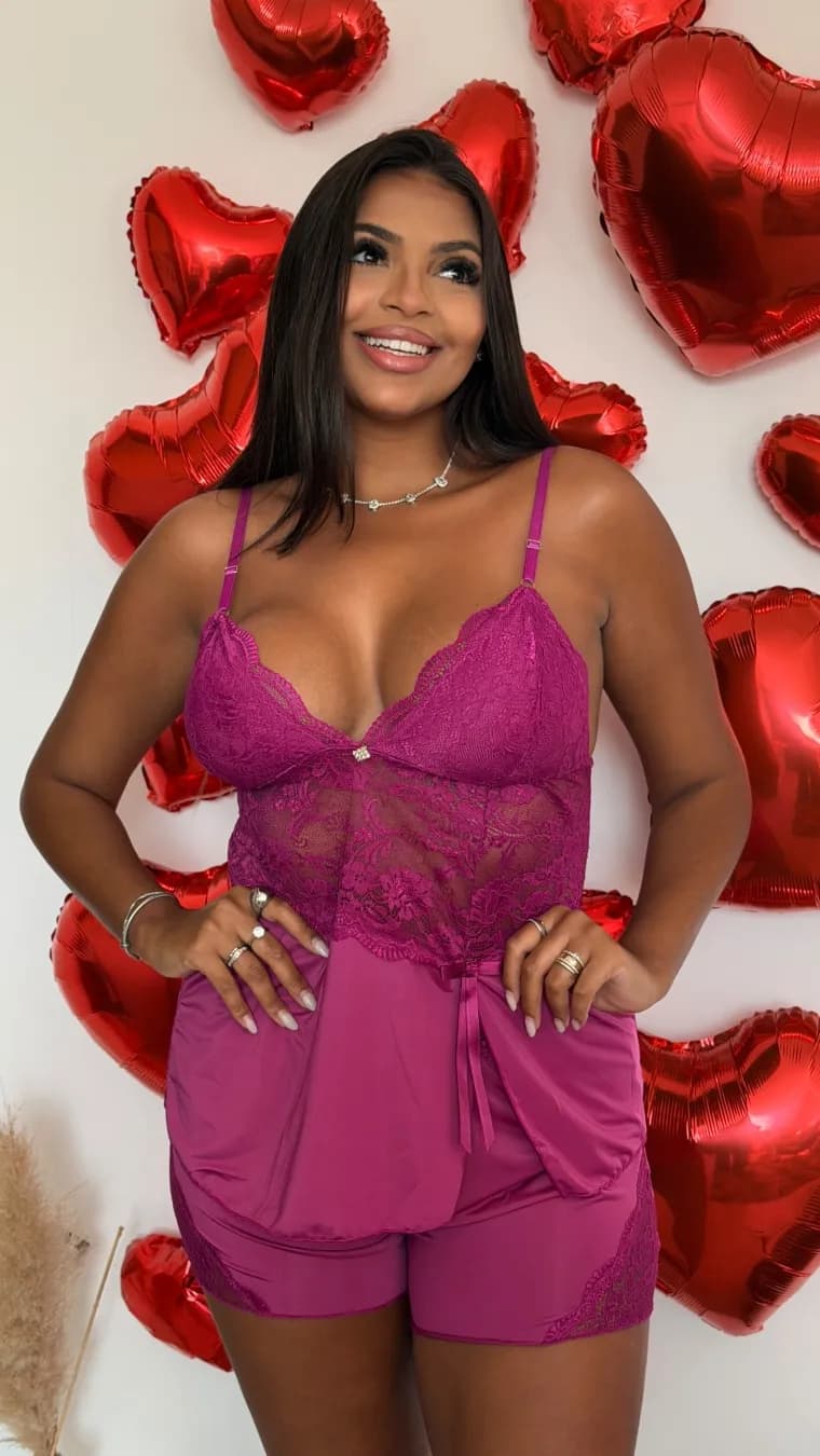 Baby Doll Microfibra Lacinho, foto 13