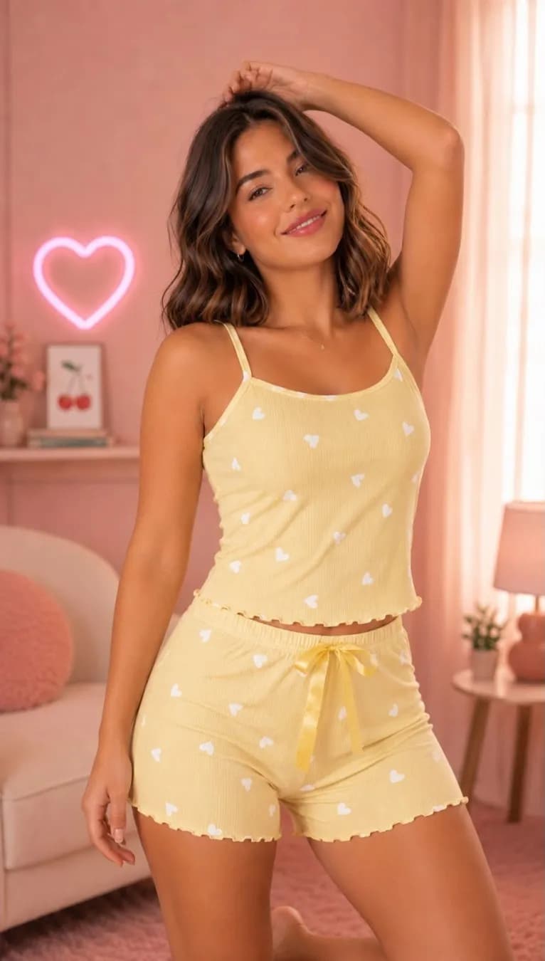 Baby Doll Suede Canelado Estampado Celina, foto 10