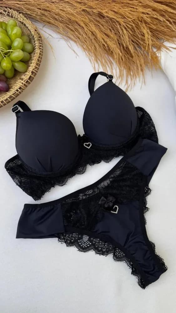 Conjunto Pingente Coracao Briela 5