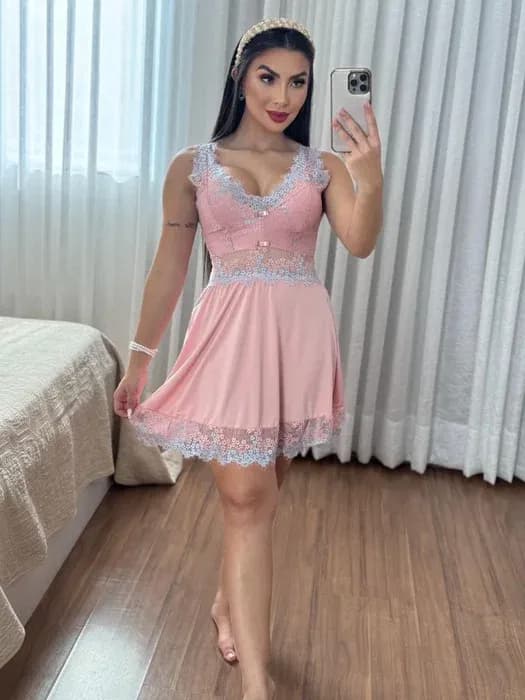 Camisola Cassandra Ultra Luxo Calcinha C Bb 5
