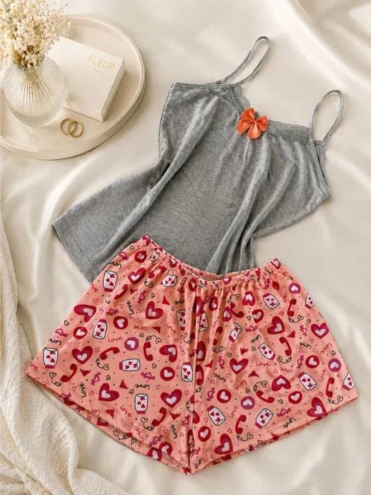 Baby Doll Poliester Luna Short Love 2