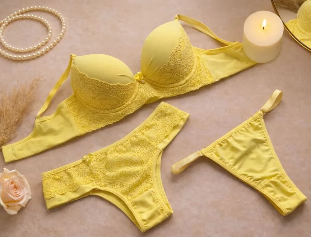 Conjunto C Bojo Rendado Valesca Sao 2 Calcinhas