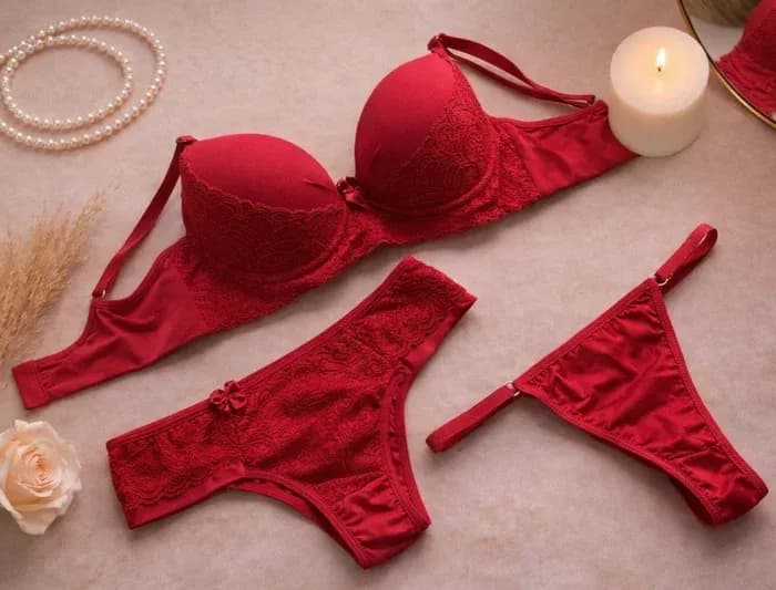 Conjunto C Bojo Rendado Valesca Sao 2 Calcinhas 6