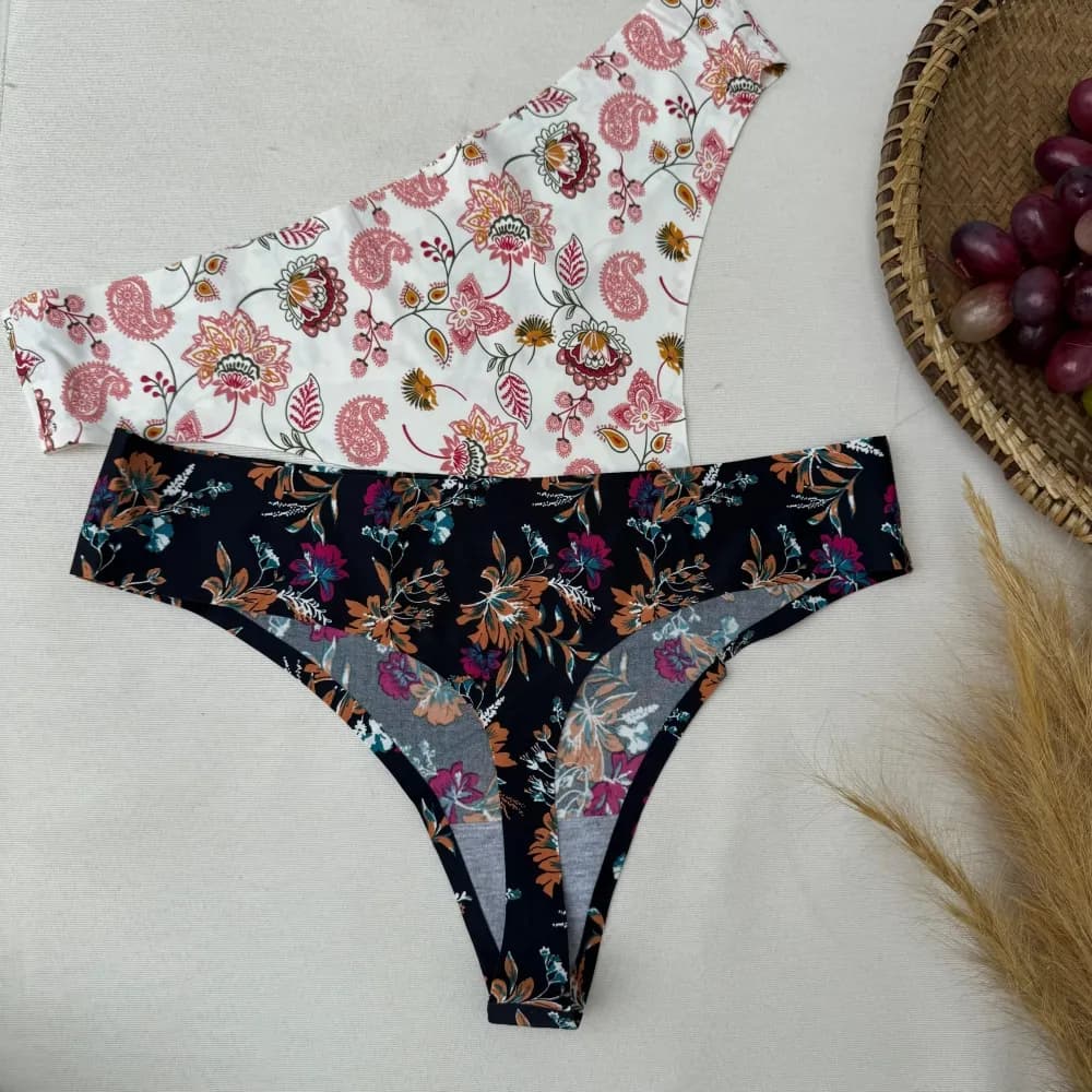 Calcinha S Costura Estampada Fio 3