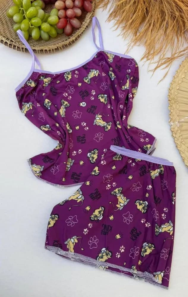 Baby Doll Cropped Poliester Lorena As Estampas Sao Variadas - Detalhe