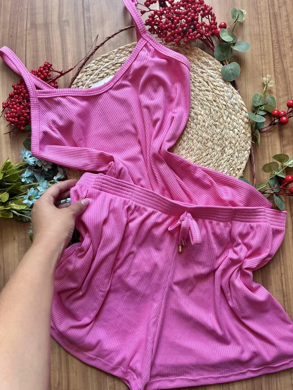 Pijama Canelado Plus Com Bolso 5