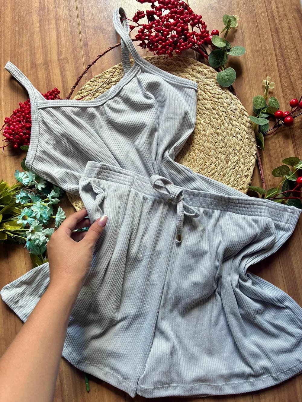 Pijama Canelado Plus Com Bolso 8
