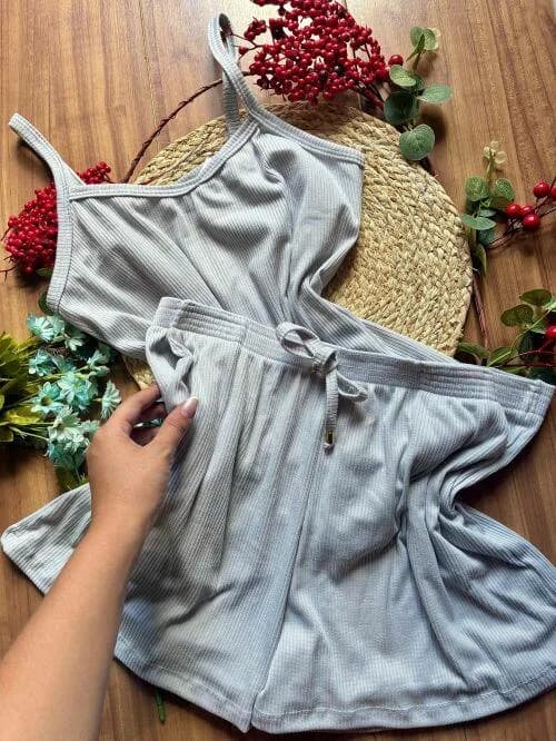 Pijama Canelado Plus Com Bolso 6