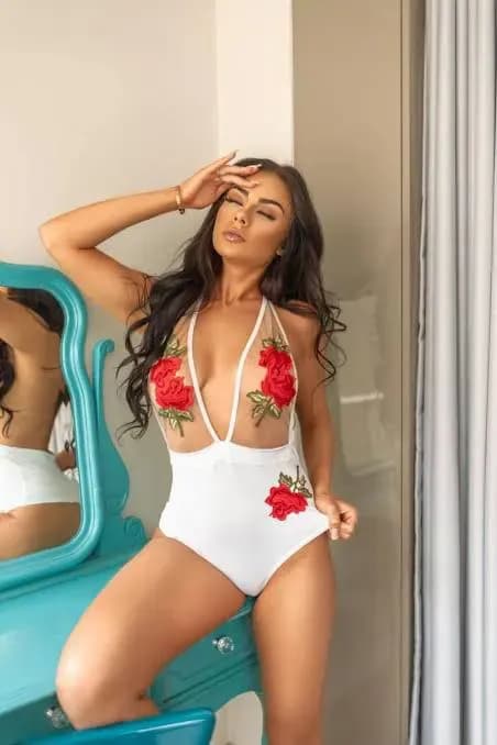 BODY TULE CHERRY - com apliques em tule bordado 3